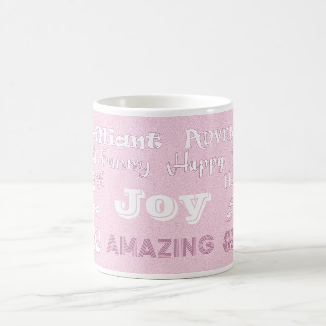 Tasse rose de meilleur ami de joie (Centre)