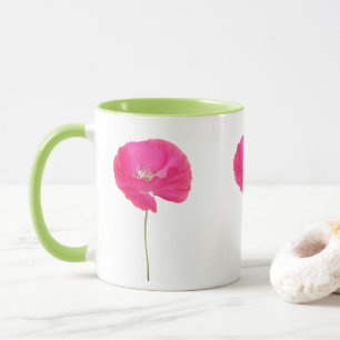 tasse rose de pavot