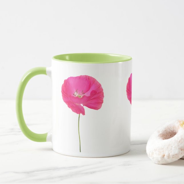 tasse rose de pavot (Avec donut)