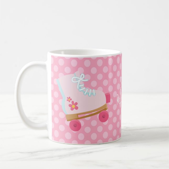 Tasse rose de Rollerskates (Gauche)