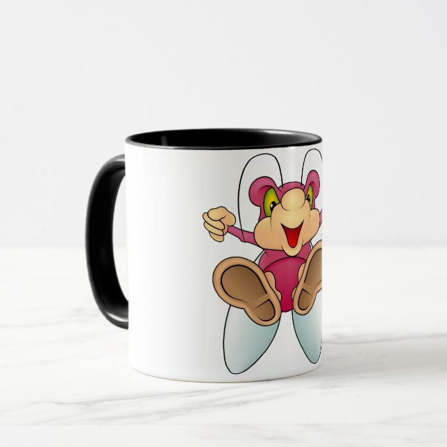 Tasse rose de scarabée (Devant gauche)