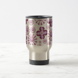TASSE ROSE DE VOYAGE DE CAFÉ DE LA FLEUR BLING
