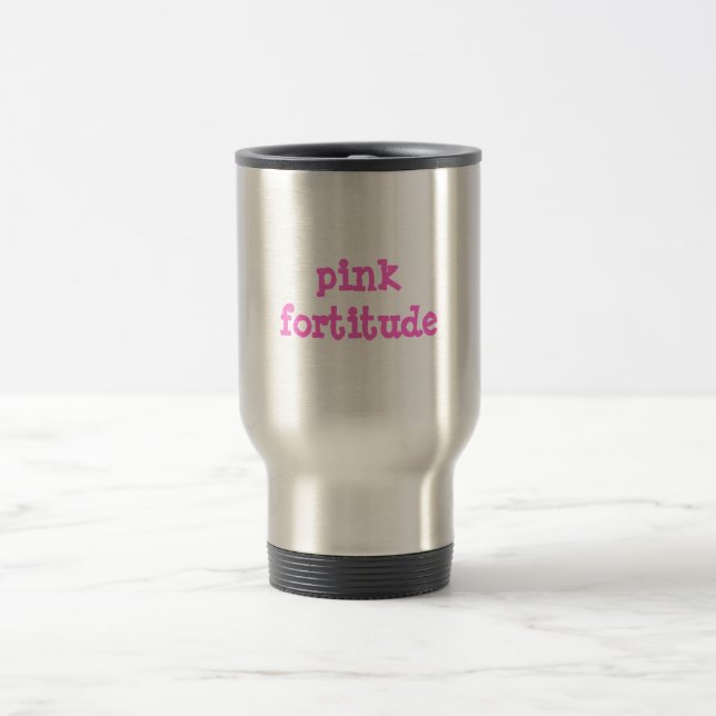 Tasse rose de voyage de courage (Centre)
