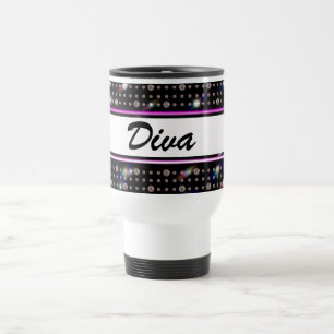 Tasse rose et pourpre de diamant d'éblouissement