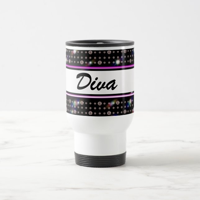 Tasse rose et pourpre de diamant d'éblouissement (Centre)