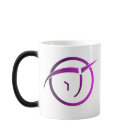 Tasse rose invisible thermo-sensible de licorne