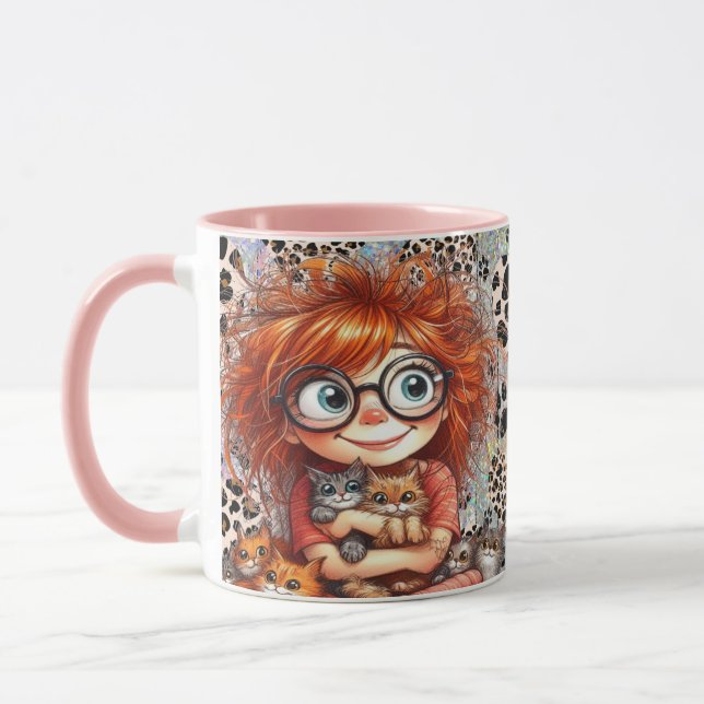 Tasse Rose J'adore Les Chats (Gauche)