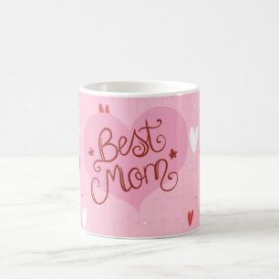 Tasse rose Meilleure Maman avec Cœur