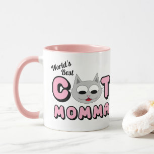 Tasse Rose Meilleure Maman de Chat au Monde