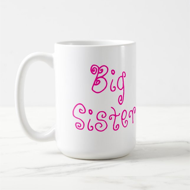 Tasse rose mignonne de grande soeur (Gauche)