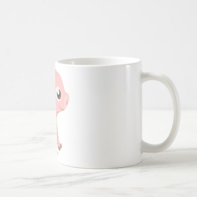 Tasse rose mignonne de porc (Droite)