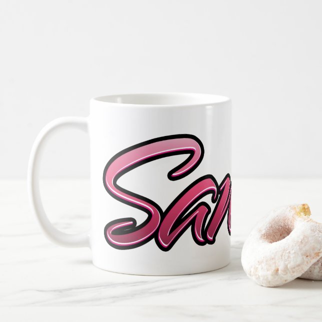 Tasse rose pâle de Sandra tasse à thé tasse à café (Avec donut)