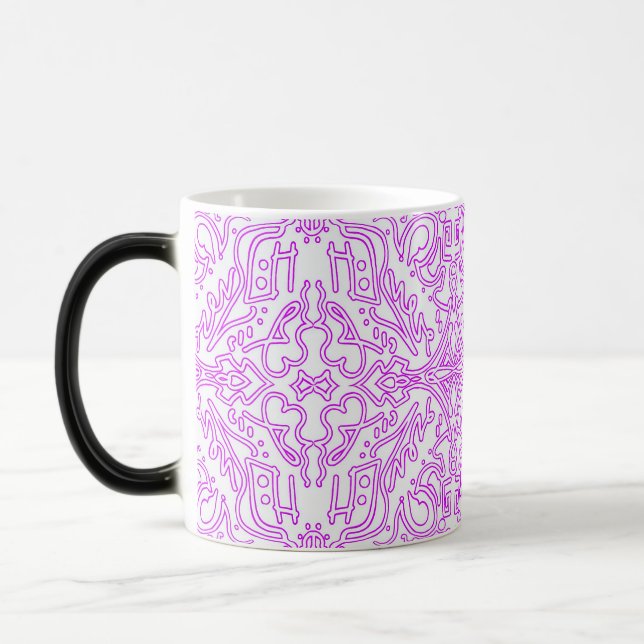 Tasse Rose Pâle Rêve motif Mandala (Gauche)
