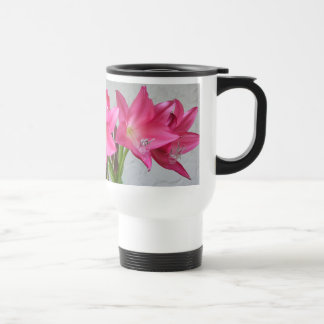 tasse Rose-rose de voyage de NO--Flaque de lis de