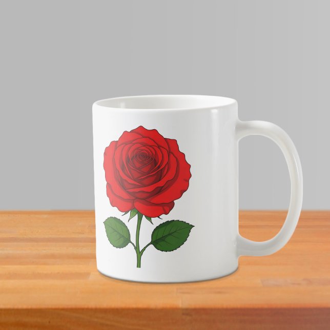 Tasse Rose Rouge (Créateur téléchargé)