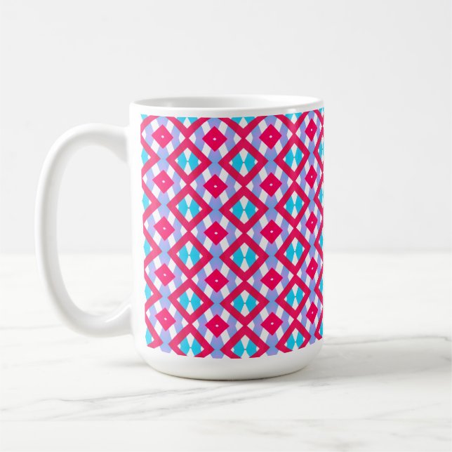 Tasse rose, violette et bleue colorée (Gauche)