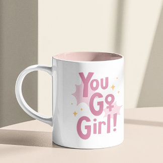Tasse Rose You Go Girl | Tasse à café Inspirante