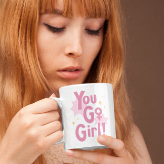 Tasse Rose You Go Girl | Tasse à Café Inspirante