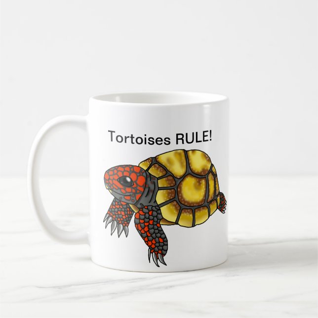 Tasse Rouge-Aux pieds de tortue de Cerise-Tête (Gauche)