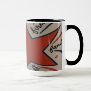 Tasse rouge blanc et bleu du 4 juillet