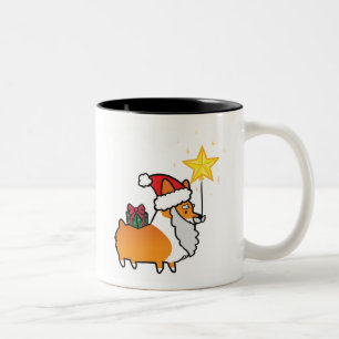 Tasse rouge   CorgiThings de corgi de Père Noël