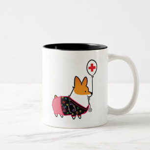 Tasse rouge   CorgiThings d'infirmière de corgi