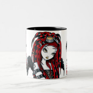 Tasse rouge "cramoisie" d'ange de Goth de Cyber de