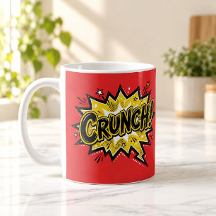 Tasse rouge CRUNCH Bande dessinée Pop Art