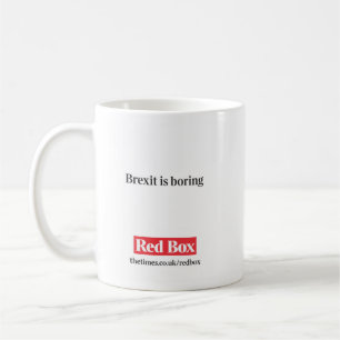 Tasse rouge de boîte - Brexit ennuyeux