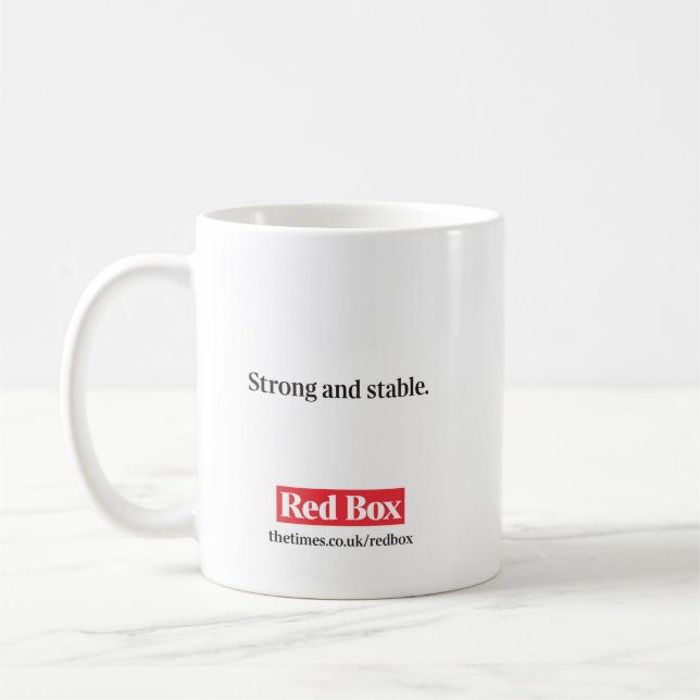 Tasse rouge de boîte - forte et stable (Gauche)