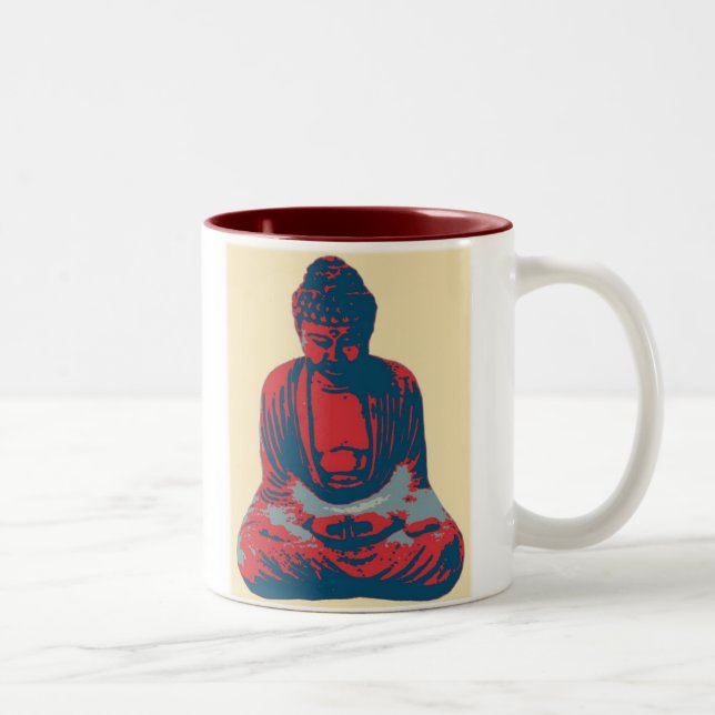 Tasse rouge de Bouddha (Droit)
