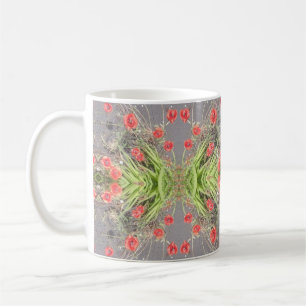 Tasse rouge de classique de fractale de photo de