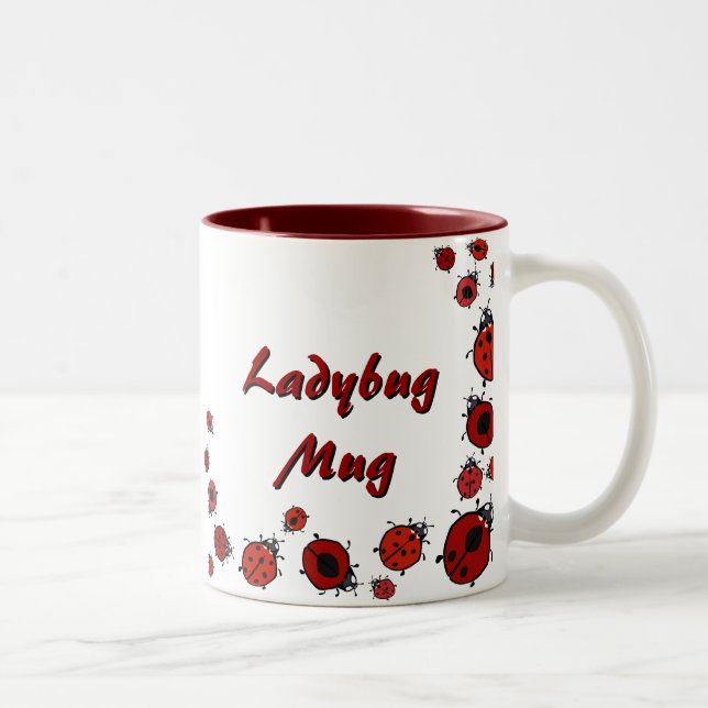 Tasse rouge de coccinelle (Droit)