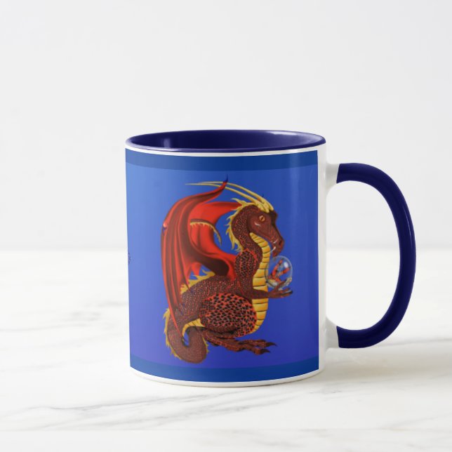 Tasse rouge de dragon de fortune (Droite)