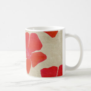 Tasse rouge de fleur