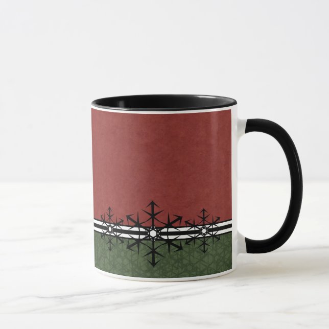 Tasse rouge de flocon de neige de vacances de (Droite)