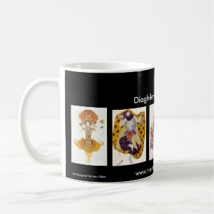 Tasse rouge de frontière de Russes des ballets de