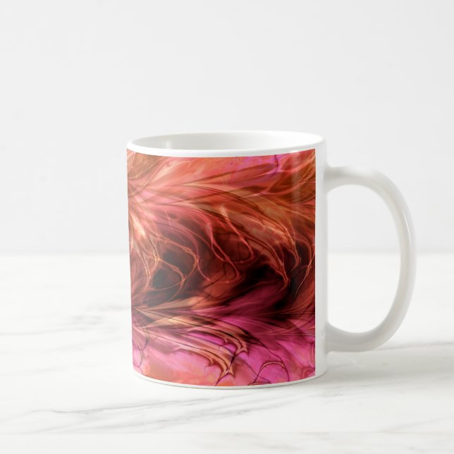 Tasse rouge de marbre de fractale (Droite)