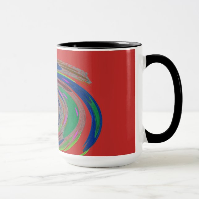 Tasse rouge de monogramme de conception de (Droite)