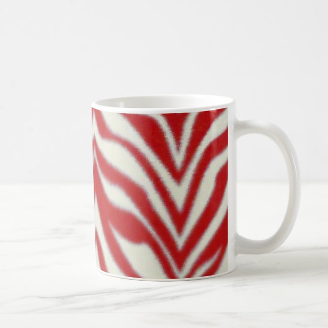 Tasse rouge de zèbre (Droite)