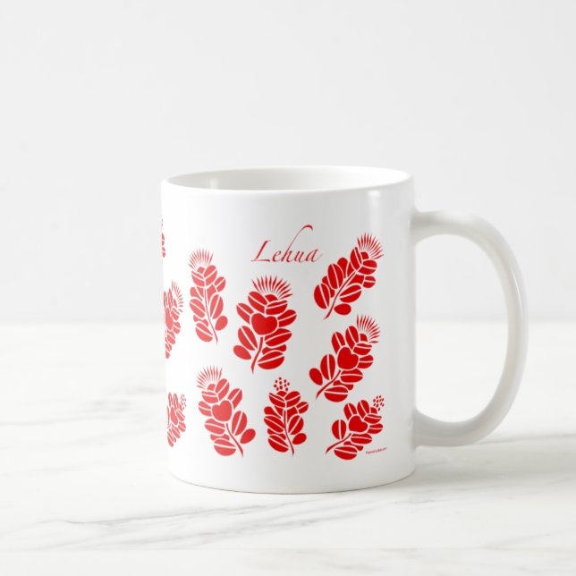 Tasse rouge d'Hawaï Lehua - tasse de café (Droite)