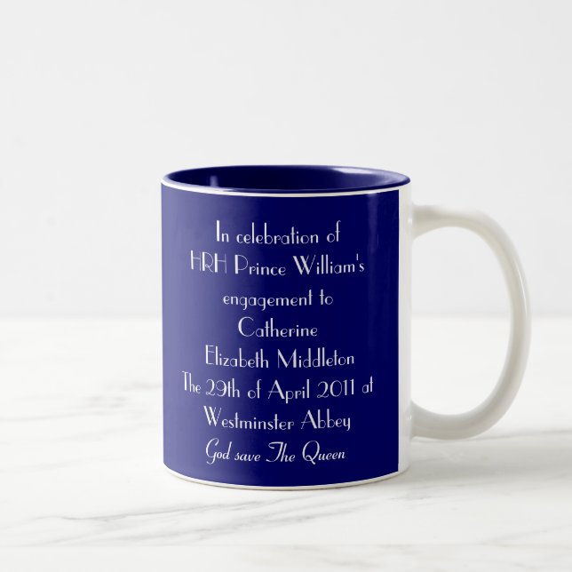 Tasse royale de mariage - William et Kate (Droit)