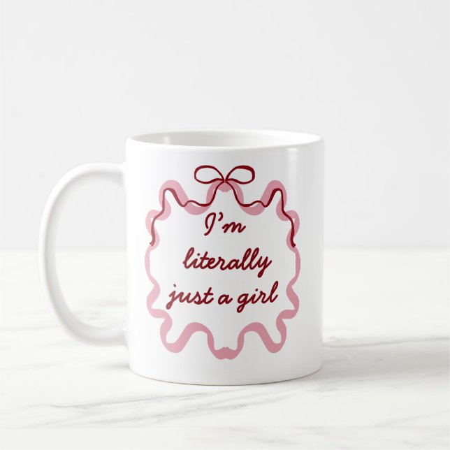 Tasse Ruban à Nœud Papillon Rose Tendance (Gauche)