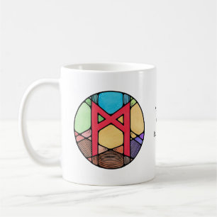 Tasse Rune Mannaz Art Nouveau – HUMANITÉ !