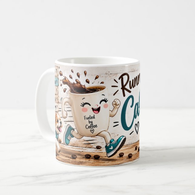 Tasse « Running on Caffeine » (Devant gauche)