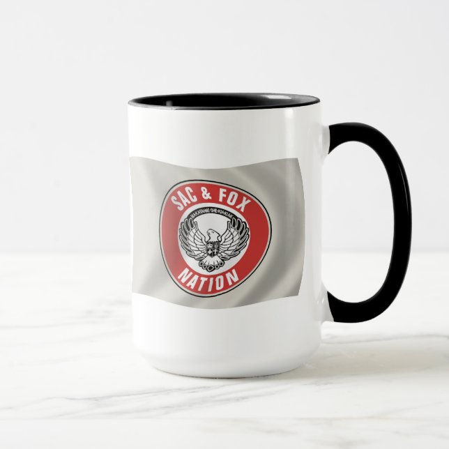 Tasse Sac & Fox Nation (Oklahoma) Drapeau (Droite)