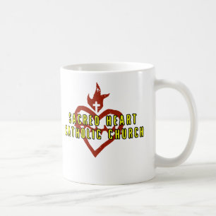 Tasse sacrée d'église catholique de coeur