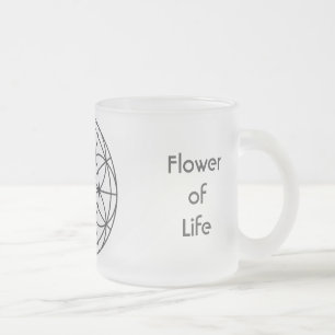 Tasse sacrée en verre givré de la géométrie
