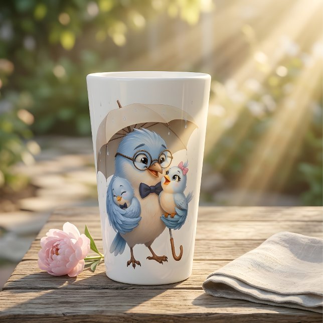 Tasse Safe Under My Umbrella Bird Latte (Créateur téléchargé)