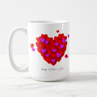Tasse Saint-Valentin Cœurs Romantiques